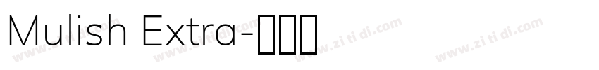 Mulish Extra字体转换